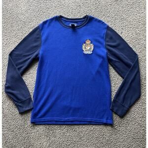 Polo Ralph Lauren Crest Patch Thermal Waffle Knit L Shirt Sleepwear Sz L